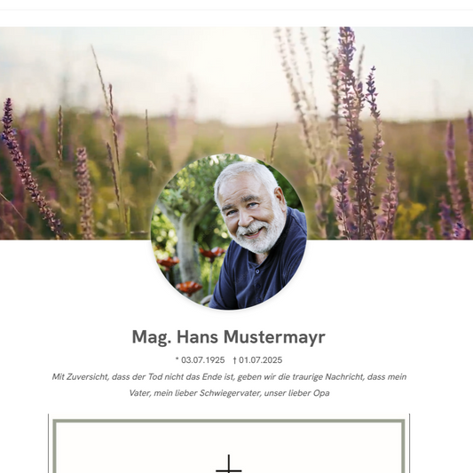 "Bleib bei mir" Die Gedenkseite