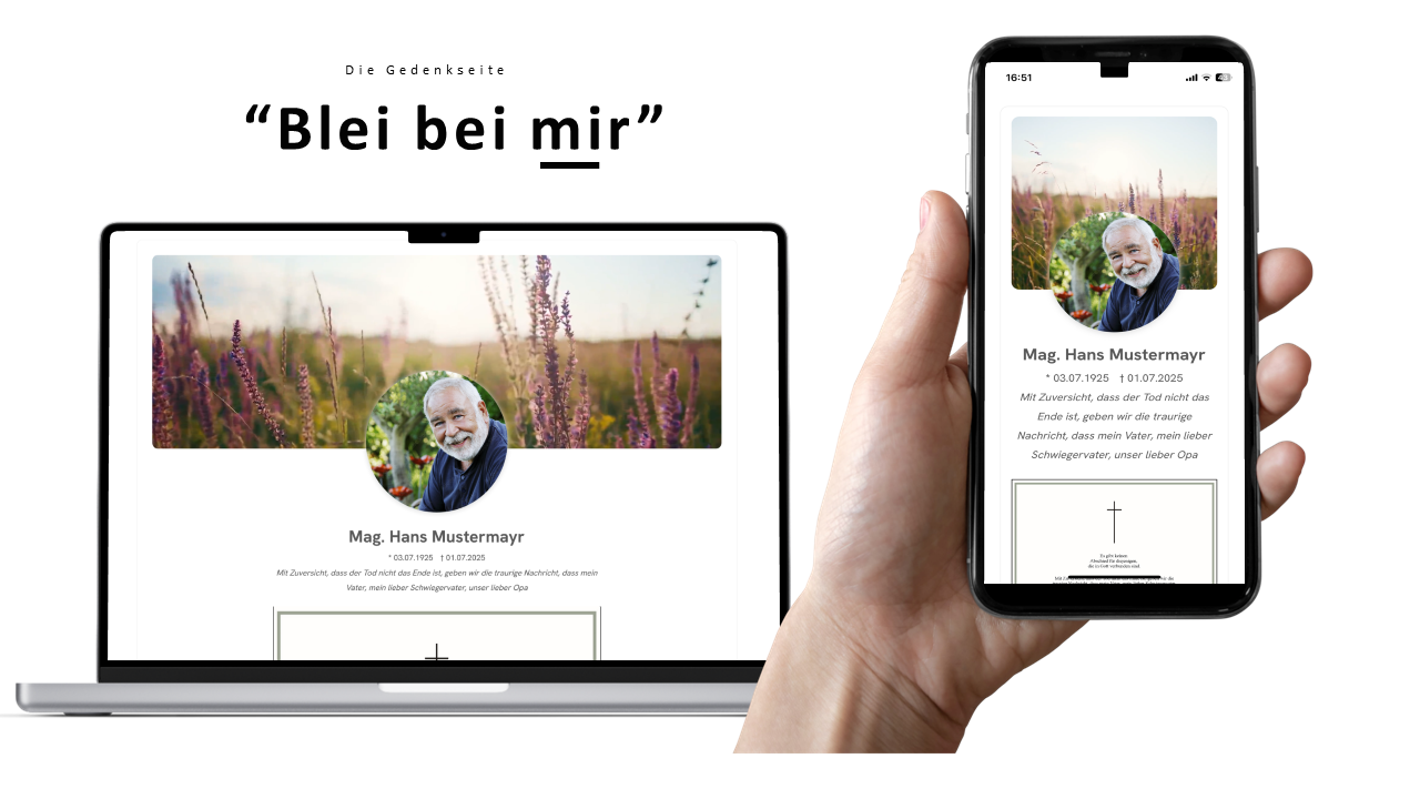 "Bleib bei mir" Die Gedenkseite