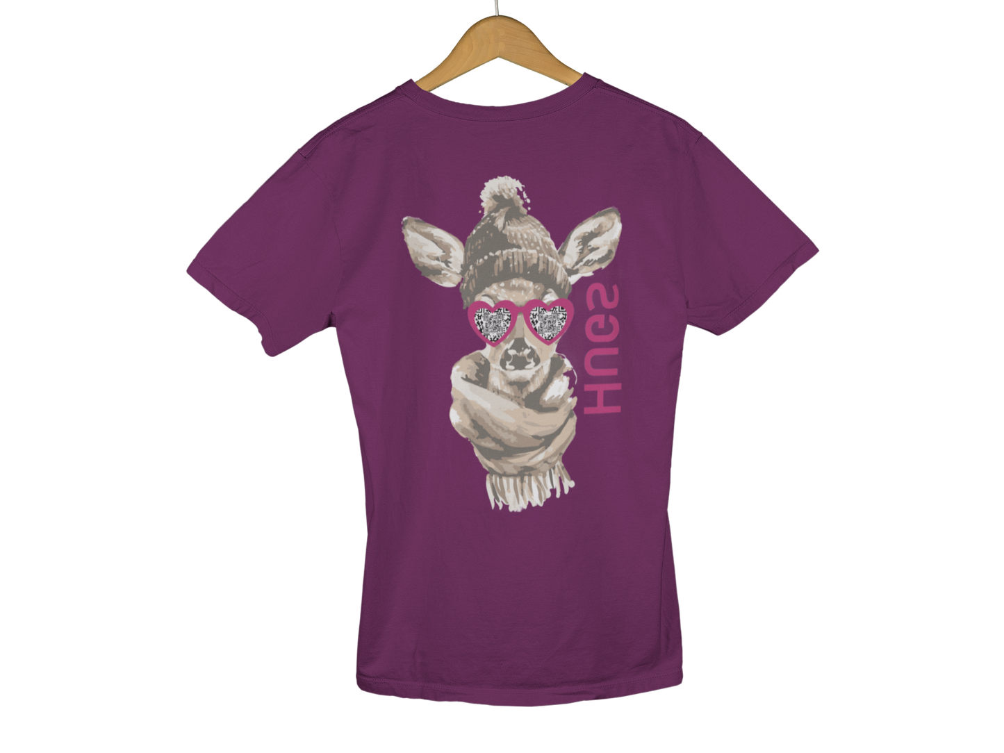 HUGS_T-shirt_Damen_purpur
